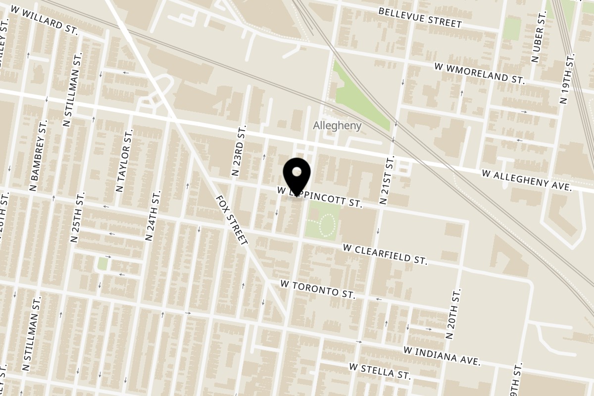 Map showing the location of Brunch bro’s 22nd st cafe & eatery on 3128 N 22nd St in Philadelphia